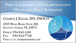 FORT_LAUDERDALE_and_Neck_Surgeons_Charles_J_Zeller_Business_Card
