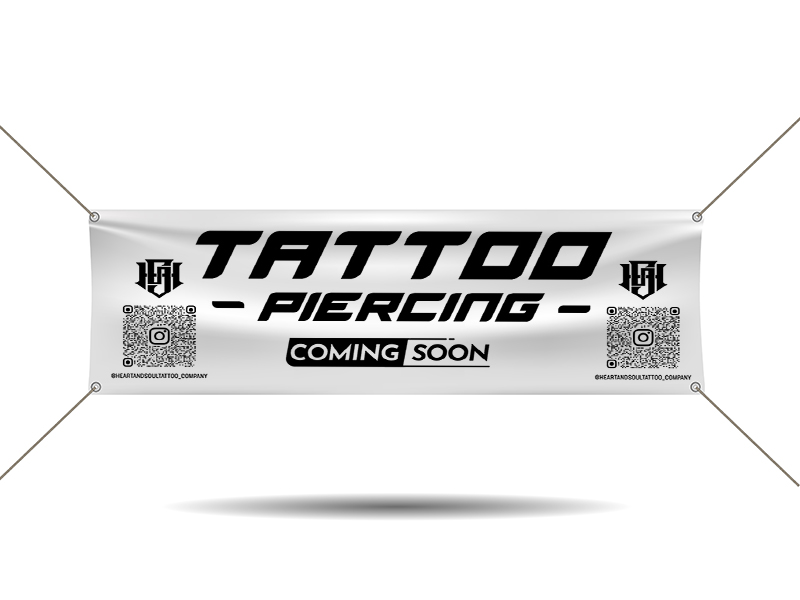 tattooo piercing vinyl banner