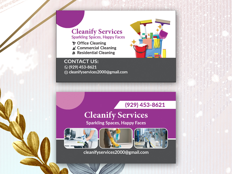Cleanify Services business card