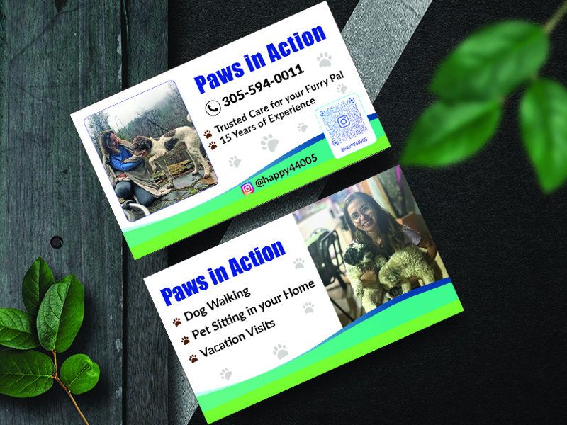 Paws in Action Business Card