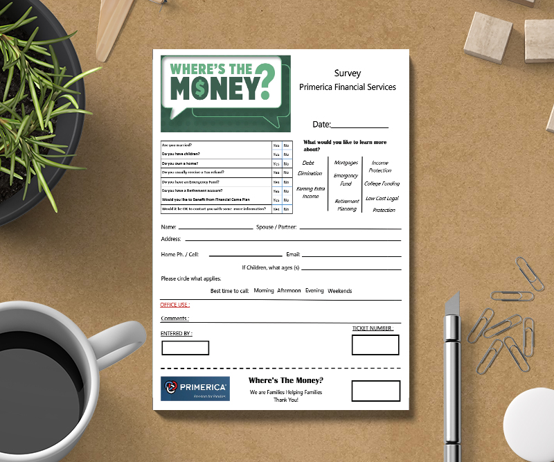 Primerica_Xiemena__Where_is_the_Money_Survey Flyer