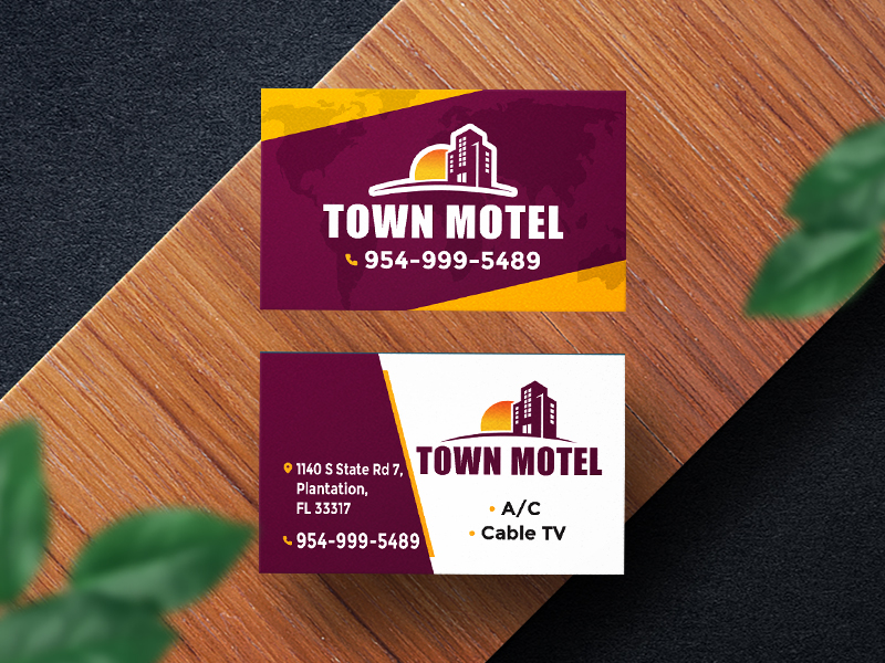 Town Motel Business Card
