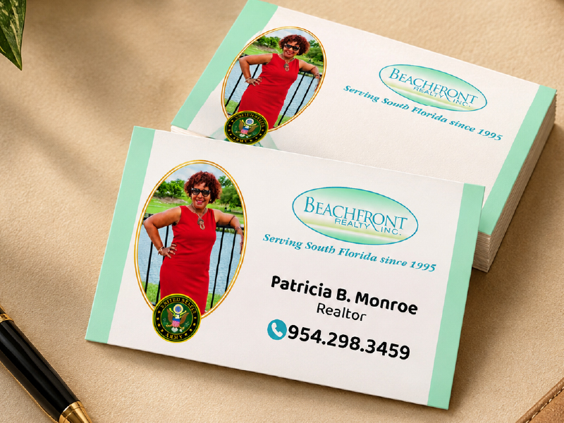 Beachfront_Real_Patricia Business cards