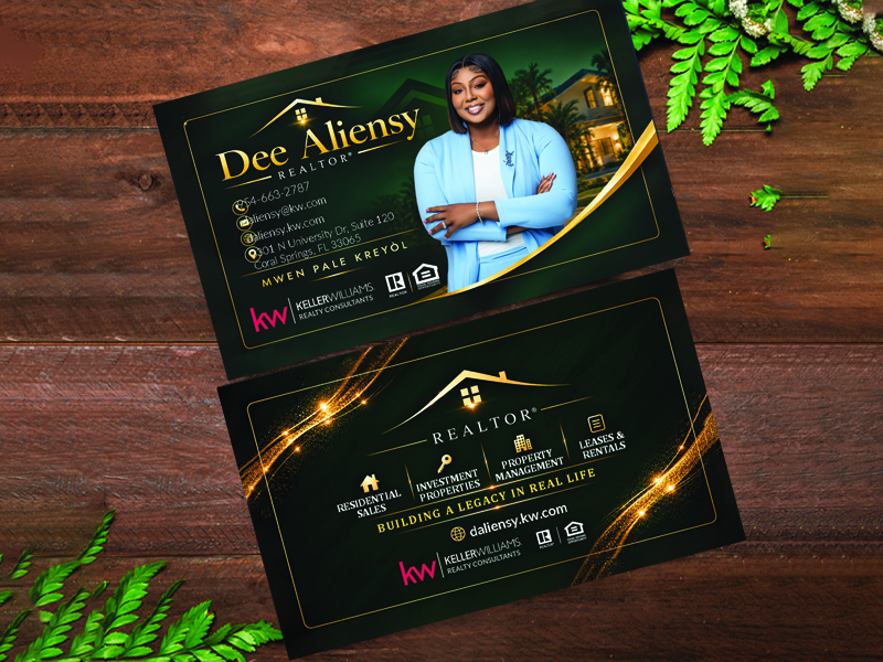 Keller_Williams_Dee_A_Spot_UV_Coating Business cards