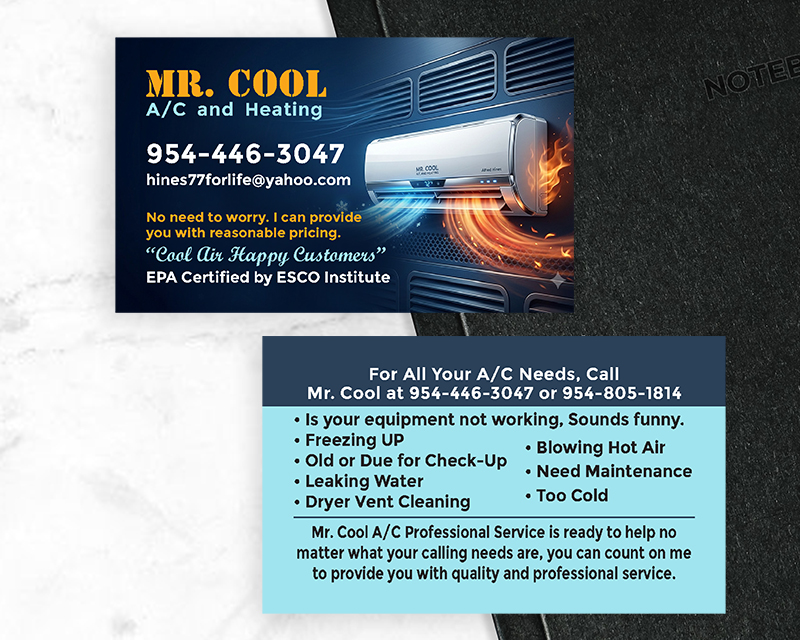 Mr.cool Ac Business cards